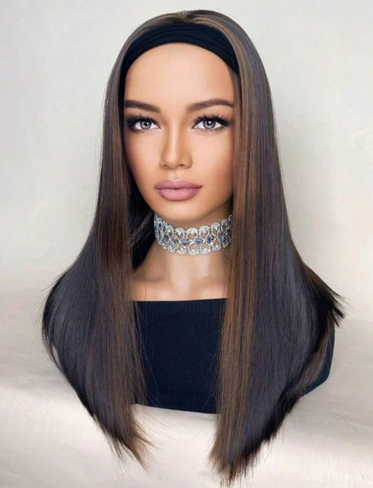 Sasha Straight Long Bob Headband Wig